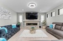 6813 Knox Loop, Edmonton, AB  - Indoor Photo Showing Living Room With Fireplace 
