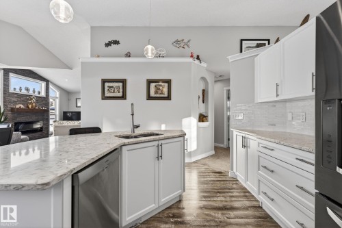 15424 43 Street, Edmonton, AB - Indoor Photo Showing Kitchen With Double Sink