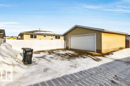 View of snow covered garage - 8919 152A Avenue, Edmonton, AB - Outdoor