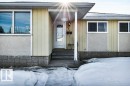 View of snow covered property entrance - 8919 152A Avenue, Edmonton, AB  - Outdoor 