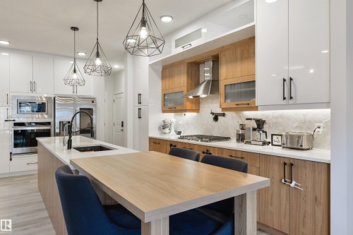 219 37 Street, Edmonton, AB - Indoor Photo Showing Kitchen With Upgraded Kitchen