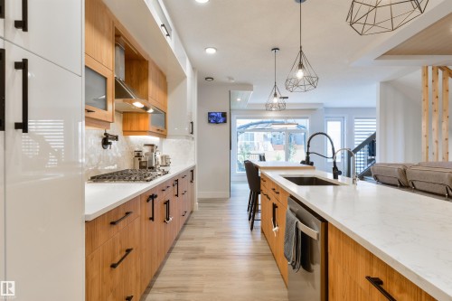219 37 Street, Edmonton, AB - Indoor Photo Showing Kitchen With Upgraded Kitchen
