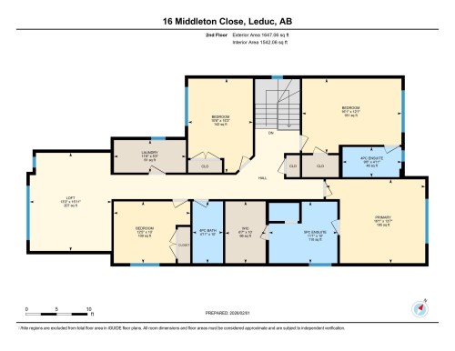 View of home 2nd floor plan - 16 Middleton Close, Leduc, AB - Other