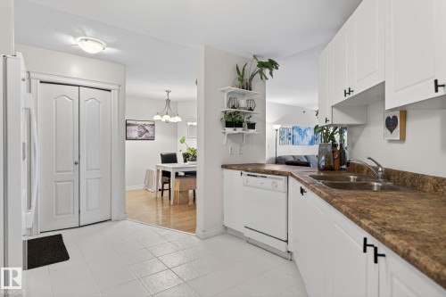 404 11207 116 Street, Edmonton, AB - Indoor Photo Showing Kitchen With Double Sink