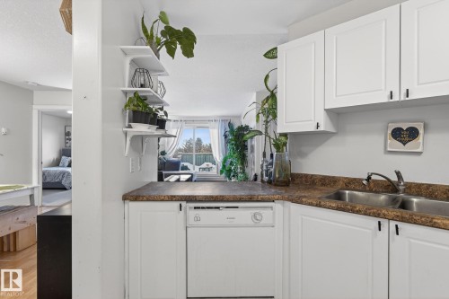 404 11207 116 Street, Edmonton, AB - Indoor Photo Showing Kitchen With Double Sink