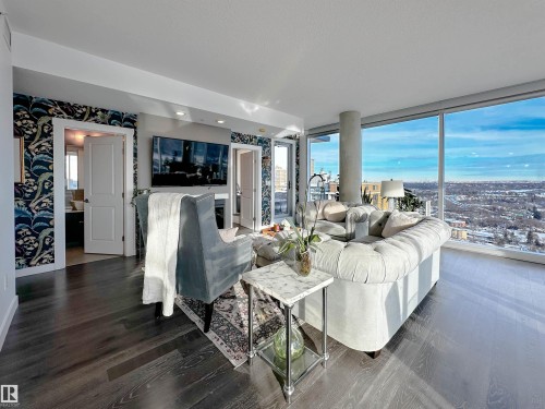 1804 9720 106 Street, Edmonton, AB - Indoor Photo Showing Living Room
