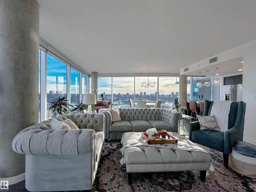 1804 9720 106 Street, Edmonton, AB - Indoor Photo Showing Living Room