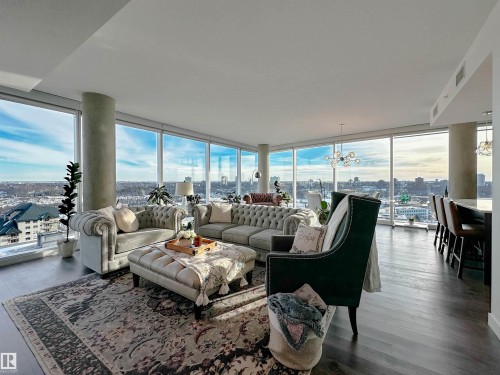 1804 9720 106 Street, Edmonton, AB - Indoor Photo Showing Living Room