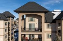 Corner top floor unit facing south west with wrap around patio. - 427 13005 140 Avenue, Edmonton, AB  - Outdoor 