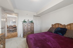 Bedroom with a closet and light carpet - 