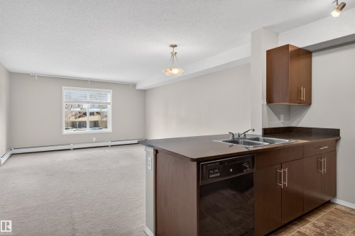 209 530 Watt Boulevard, Edmonton, AB - Indoor Photo Showing Kitchen With Double Sink