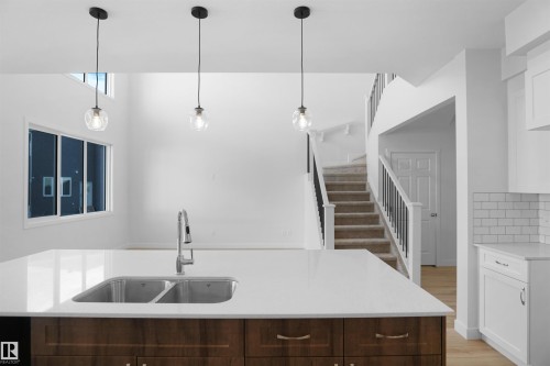2603 15 Avenue, Edmonton, AB - Indoor Photo Showing Kitchen With Double Sink