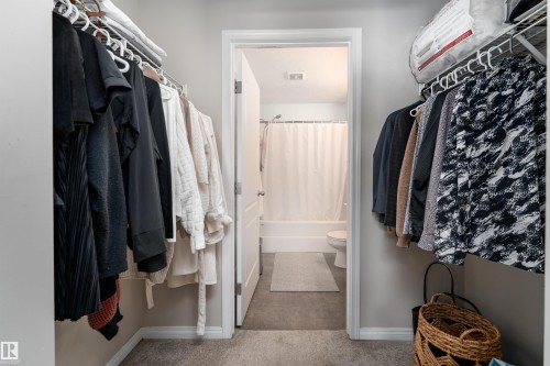 Walk in closet with light colored carpet - 325 1520 Hammond Gate, Edmonton, AB - Indoor With Storage