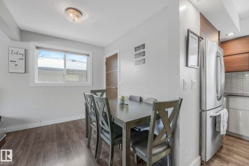 Dining room featuring light wood finished floors - 14924 81 Street, Edmonton, AB 