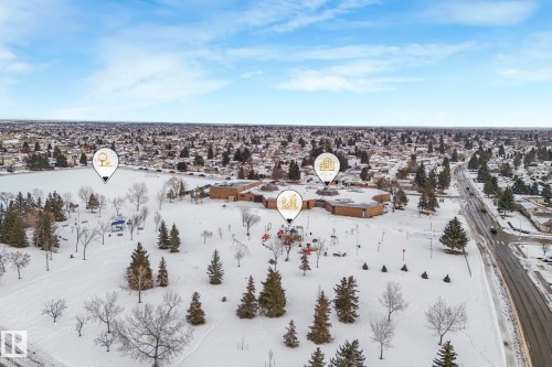 View of snowy aerial view - 14924 81 Street, Edmonton, AB 