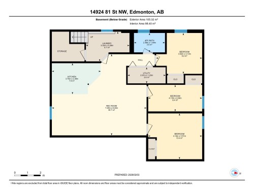 View of property floor plan - 14924 81 Street, Edmonton, AB 
