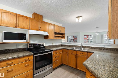 409 10221 111 Street, Edmonton, AB - Indoor Photo Showing Kitchen With Double Sink