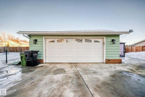 New Concrete Leading To Garage. - 3426 135A Avenue, Edmonton, AB - Outdoor With Exterior