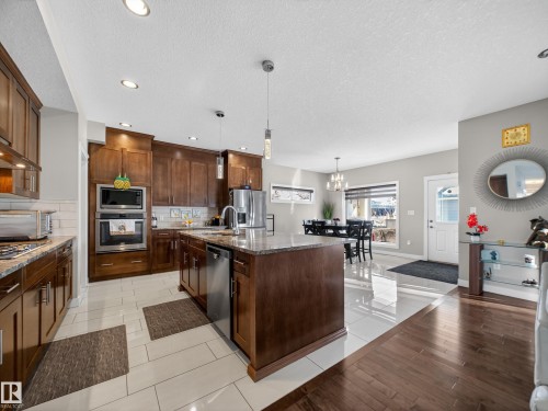 9917 162 Street, Edmonton, AB - Indoor Photo Showing Kitchen With Double Sink With Upgraded Kitchen