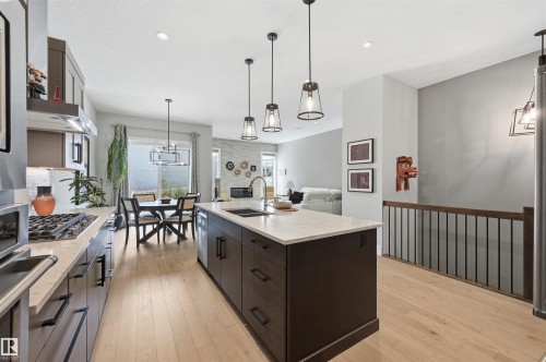 4605 Knight Point(E), Edmonton, AB - Indoor Photo Showing Kitchen With Double Sink With Upgraded Kitchen