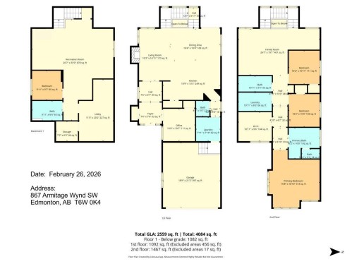 View of property floor plan - 867 Armitage Wynd Sw, Edmonton, AB - Other