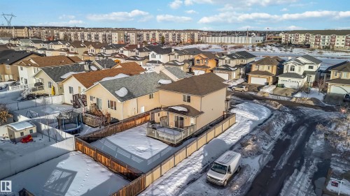 Snowy aerial view featuring a residential view - 4507 164A Avenue, Edmonton, AB - Outdoor