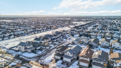 Aerial overview of property's location featuring nearby suburban area - 4507 164A Avenue, Edmonton, AB - Outdoor With View