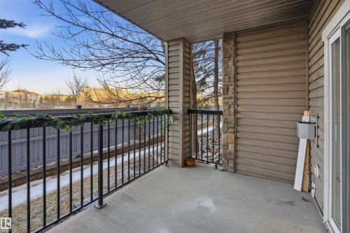 View of balcony - 115 2098 Blackmud Creek Drive, Edmonton, AB - Outdoor With Balcony With Exterior