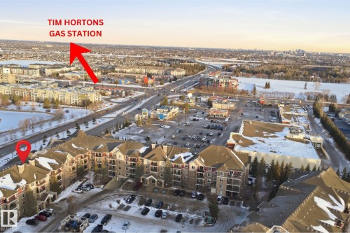 View of snowy aerial view - 115 2098 Blackmud Creek Drive, Edmonton, AB - Outdoor With View