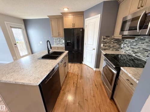 14005 158A Avenue, Edmonton, AB - Indoor Photo Showing Kitchen With Double Sink With Upgraded Kitchen