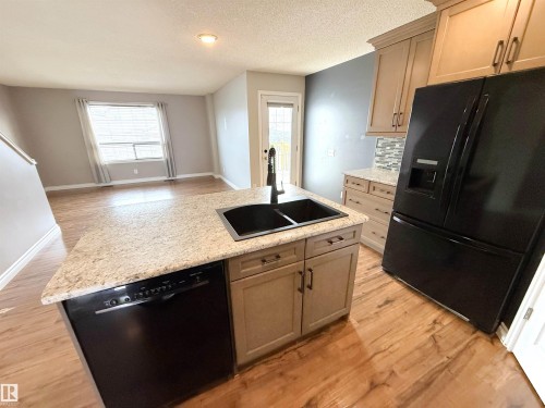 14005 158A Avenue, Edmonton, AB - Indoor Photo Showing Kitchen With Double Sink