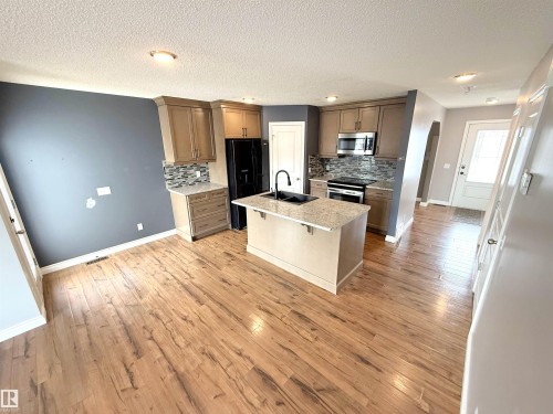 14005 158A Avenue, Edmonton, AB - Indoor Photo Showing Kitchen With Double Sink