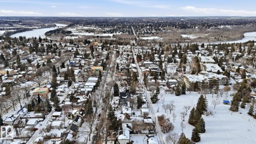 View of property location with a nearby body of water and nearby suburban area - 11520 78 Avenue Nw, Edmonton, AB - Outdoor With View