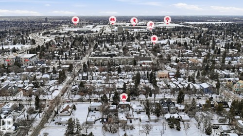 View of snowy aerial view - 11520 78 Avenue Nw, Edmonton, AB - Outdoor With View