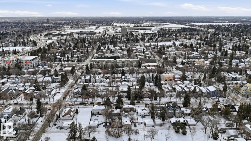 View of snowy aerial view - 11520 78 Avenue Nw, Edmonton, AB - Outdoor With View