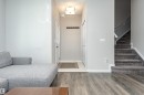 Foyer with wood finished floors and stairway - 4008 Allan Crescent, Edmonton, AB  - Indoor Photo Showing Other Room 