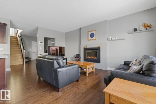 12244 167B Avenue, Edmonton, AB - Indoor Photo Showing Living Room With Fireplace