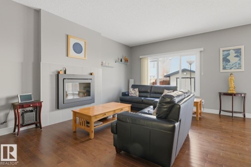 12244 167B Avenue, Edmonton, AB - Indoor Photo Showing Living Room With Fireplace
