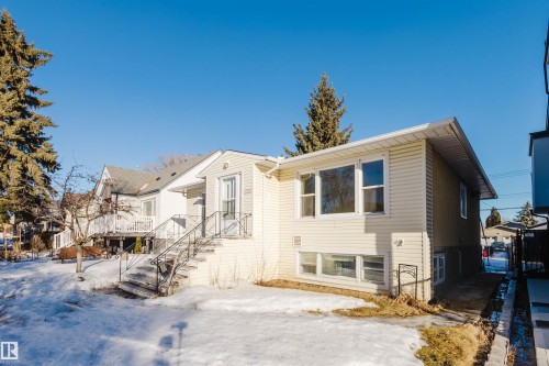 View of front of property with a gate - 10511 80 Street, Edmonton, AB 
