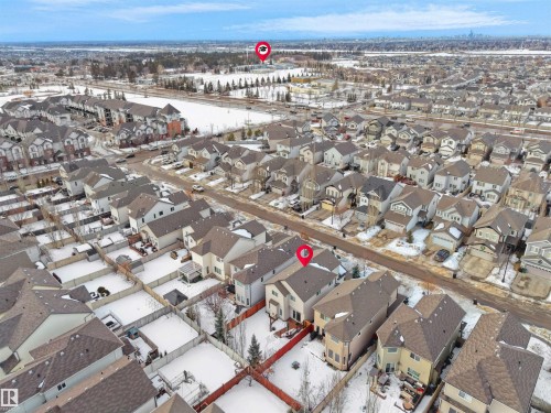 Aerial view of property's location featuring nearby suburban area - 6115 11 Avenue, Edmonton, AB - Outdoor With View