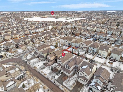 Aerial view of property's location featuring nearby suburban area - 6115 11 Avenue, Edmonton, AB -  With View
