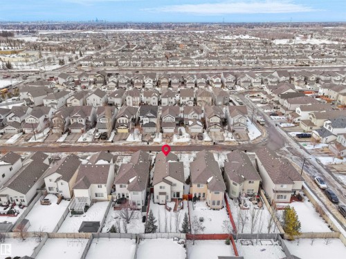 Aerial view of property's location with nearby suburban area - 6115 11 Avenue, Edmonton, AB - Outdoor With View