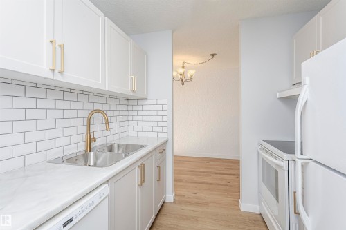 1004 11307 99 Avenue, Edmonton, AB - Indoor Photo Showing Kitchen With Double Sink