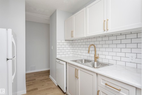 1004 11307 99 Avenue, Edmonton, AB - Indoor Photo Showing Kitchen With Double Sink