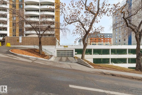 View of property's community featuring a garage - 304 9725 106 Street, Edmonton, AB - Outdoor