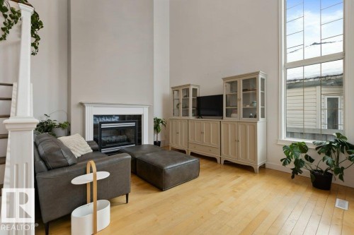 22 Otter Crescent, St. Albert, AB - Indoor Photo Showing Living Room With Fireplace