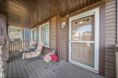 View of wooden porch - 8107 224 Street Nw, Edmonton, AB - Outdoor With Deck Patio Veranda With Exterior