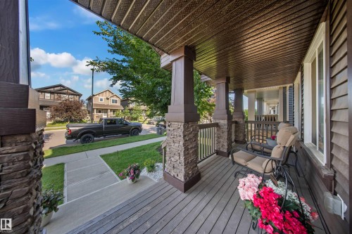 Porch with a yard - 8107 224 Street Nw, Edmonton, AB - Outdoor With Deck Patio Veranda