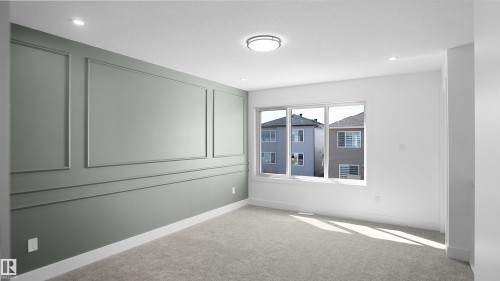 Spare room with carpet, recessed lighting, and a decorative wall - 711 31 Avenue, Edmonton, AB - Indoor Photo Showing Other Room