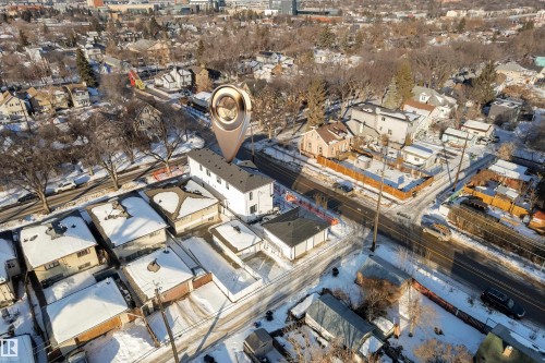 Aerial view of property's location - 9531/ 9533 115 Ave, Edmonton, AB - Outdoor With View